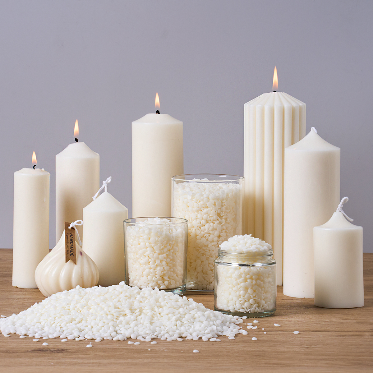 500g/1000g Natural Soy Wax DIY - Candle Making Wicks 评论和价格