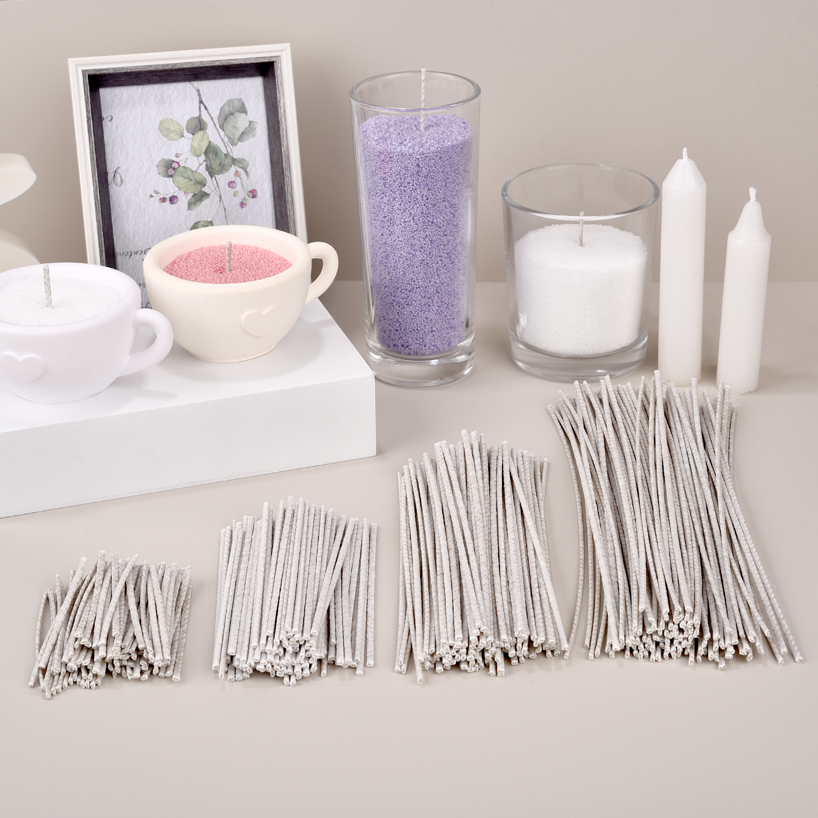 100Pcs 6/10/15/20Cm Waxed Cott - Candle Making Wicks 评论和价格