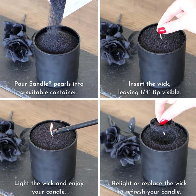 Black Candle Sand with Wick, 2 - Candle Making Wicks 评论和价格